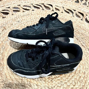 Nike Air Max 90 (GS) Boy's Size 3Y Sneakers Double Black/White